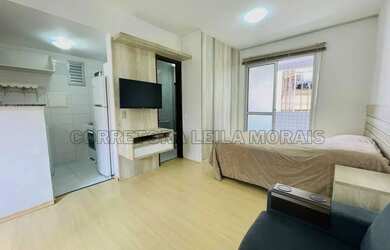 Imagem: O apartamento possui 1 Dormitório, 1 Banheiro, 1 Vaga na garagem