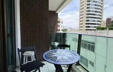 Imagem: O apartamento possui 1 Dormitório, 2 Banheiros, 1 Vaga na garagem