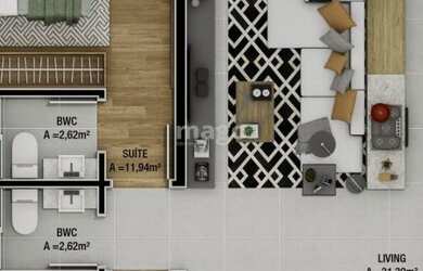 Imagem 2: Apartamento para Venda no bairro Praia Brava em Itajaí, 2 quartos sendo 1 suíte, 1 vaga, S