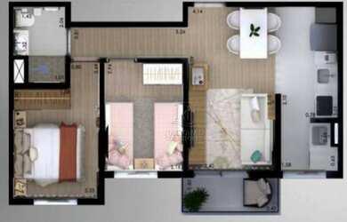Imagem 3: Apartamento com 2 dormitórios à venda, 47 m² por R$ 290.700,00 - Vila...