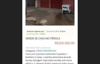 Imagem: A casa possui 3 Dormitórios, 2 Banheiros, 1 Vaga na garagem