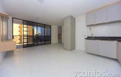 Imagem: O apartamento possui 1 Dormitório, 1 Banheiro, 1 Vaga na garagem