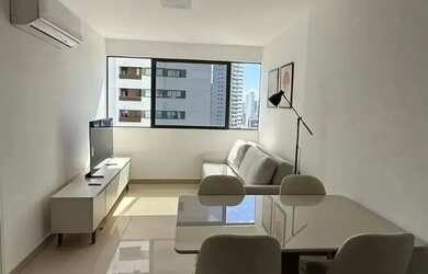 Imagem: O apartamento possui 1 Dormitório, 1 Banheiro, 1 Vaga na garagem