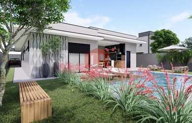 Imagem 1: Casa Térrea. Piscina, Churrasqueira, 250m² de Áreae3 Vagas na garagem