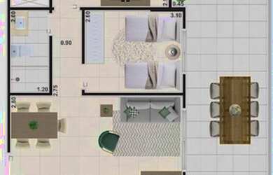 Imagem: O apartamento à venda possui 2 Dormitórios, 1 Banheiro, 2