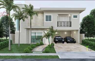 Imagem: A casa em condomínio possui 4 Dormitórios, 5 Banheiros, 4