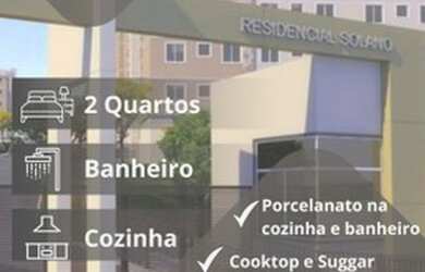 Imagem: O apartamento possui 2 Dormitórios, 1 Banheiro, 1 Vaga na garagem