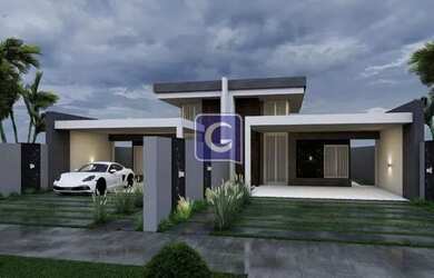 Imagem: A casa possui 3 Dormitórios, 2 Banheiros, 2 Vagas na garagem