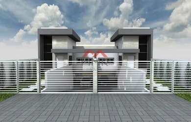 Imagem: A casa possui 3 Dormitórios, 1 Banheiro, 2 Vagas na garagem