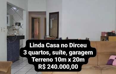 Imagem: A casa possui 3 Dormitórios, 2 Banheiros, 2 Vagas na garagem