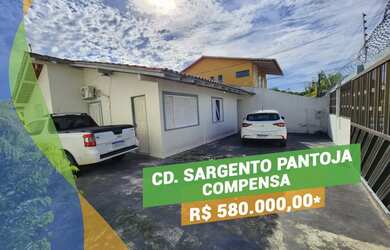 Imagem: A casa possui 3 Dormitórios, 2 Banheiros, 2 Vagas na garagem