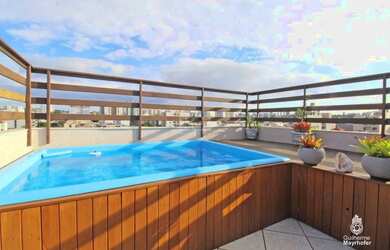 Imagem: O apartamento na cobertura possui 3 Dormitórios, 3 Banheiros