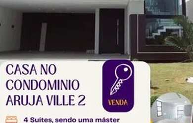 Imagem: A casa em condomínio possui 4 Dormitórios, 5 Banheiros, 4