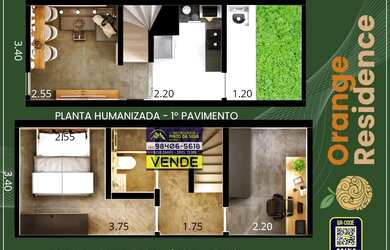 Imagem 6: Imóvel para venda possui 49 metros quadrados com 2 quartos em Laranjal...