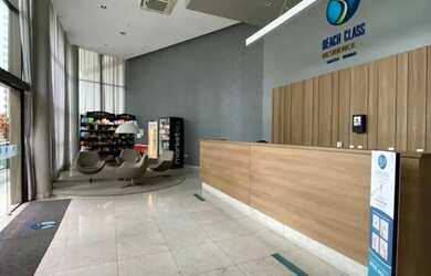 Imagem: O apartamento possui 1 Dormitório, 1 Banheiro, 1 Vaga na garagem