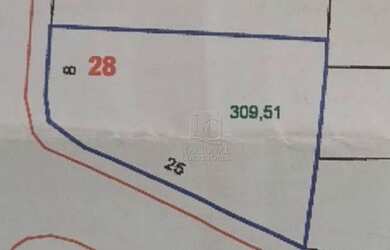 Imagem: O terreno possui 309m² de Área e está localizado em Parque