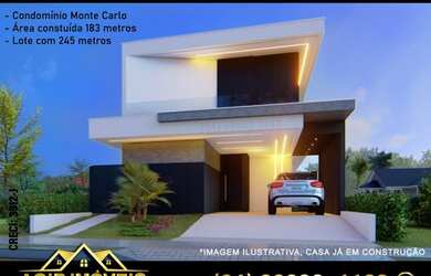 Imagem: A casa em condomínio possui 4 Dormitórios, 5 Banheiros e 183m²