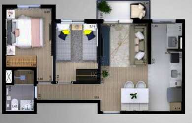 Imagem 7: Apartamento com 2 dormitórios à venda, 47 m² por R$ 296.400,00 - Vila...