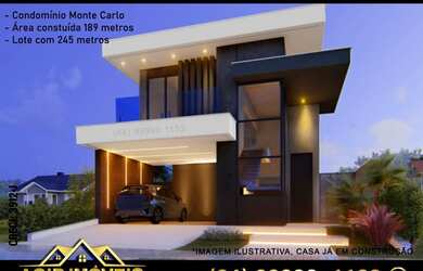 Imagem: A casa em condomínio possui 4 Dormitórios, 5 Banheiros, 189m²