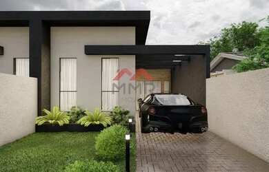 Imagem: A casa possui 3 Dormitórios, 1 Banheiro, 2 Vagas na garagem