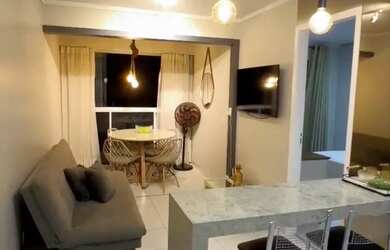 Imagem: O apartamento possui 1 Dormitório, 1 Banheiro, 1 Vaga na garagem