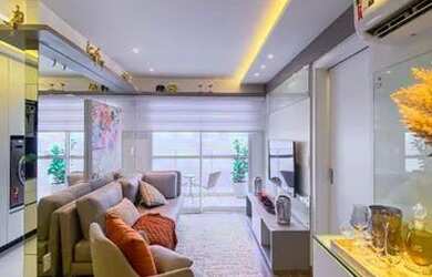 Imagem: O apartamento possui 1 Dormitório, 1 Banheiro, 1 Vaga na garagem