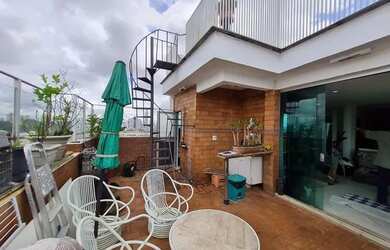 Imagem: O apartamento na cobertura possui 3 Dormitórios, 3 Banheiros