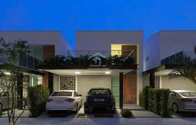 Imagem: A casa em condomínio possui 4 Dormitórios, 3 Banheiros, 2