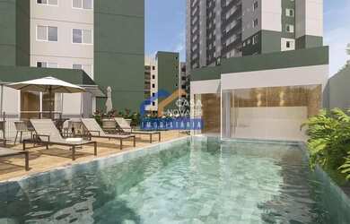 Imagem: O apartamento possui 2 Dormitórios, 1 Banheiro, 1 Vaga na garagem