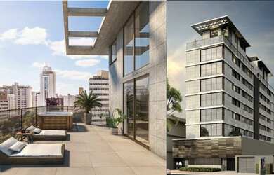 Imagem: O apartamento na cobertura possui 3 Dormitórios, 4 Banheiros