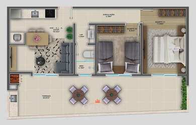 Imagem 7: Apartamento com 2 quartos para venda em Caioba