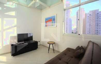 Imagem: O apartamento na cobertura possui 1 Dormitório, 2 Banheiros