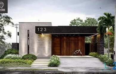 Imagem: A casa em condomínio possui 3 Dormitórios, 1 Banheiro, 4 Vagas