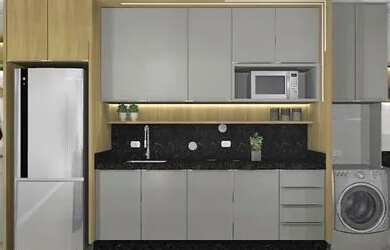 Imagem: O apartamento possui 2 Dormitórios, 1 Banheiro, 1 Vaga na garagem