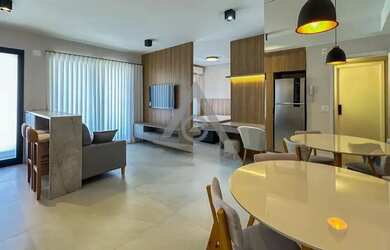 Imagem: O apartamento possui 1 Dormitório, 2 Banheiros, 1 Vaga na garagem