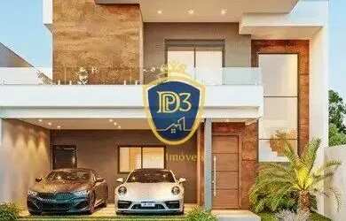 Imagem: A casa possui 3 Dormitórios, 3 Banheiros, 4 Vagas na garagem