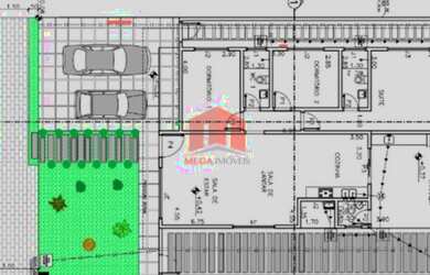 Imagem 2: Casa Térrea. Piscina, Churrasqueira, 146m² de Áreae2 Vagas na garagem