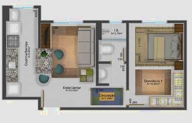 Imagem 5: APARTAMENTO com 2 dormitórios à venda por R$ 212.000,00 no bairro Lamenha...
