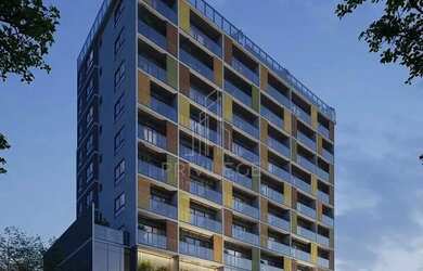 Imagem: O apartamento possui 1 Dormitório, 1 Banheiro, 1 Vaga na garagem