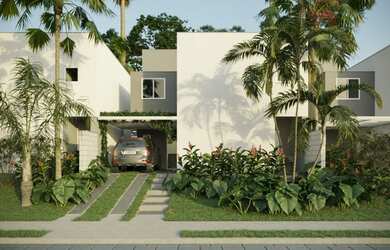 Imagem: A casa possui 3 Dormitórios, 3 Banheiros, 2 Vagas na garagem