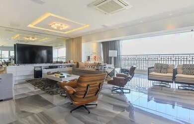 Imagem: O apartamento na cobertura possui 3 Dormitórios, 4 Banheiros