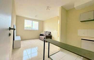 Imagem: O apartamento possui 2 Dormitórios, 1 Banheiro, 1 Vaga na garagem