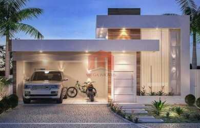 Imagem: A casa possui 3 Dormitórios, 1 Banheiro, 2 Vagas na garagem