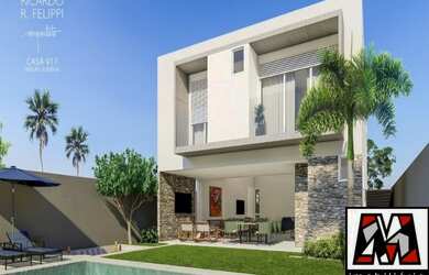 Imagem: A casa em condomínio possui 4 Dormitórios, 5 Banheiros, 5