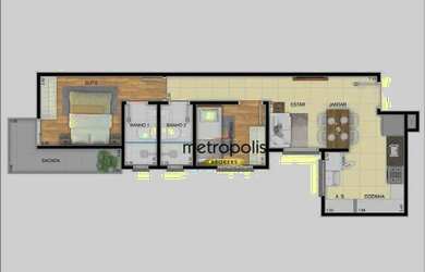 Imagem 4: Apartamento com 2 dormitórios, 44 m² - venda por R$ 371.000,00 ou aluguel...