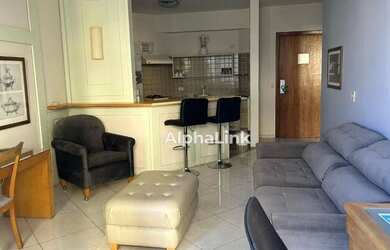 Imagem: O apartamento possui 1 Dormitório, 1 Banheiro, 1 Vaga na garagem