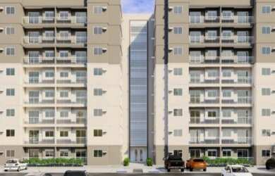 Imagem: O apartamento possui 2 Dormitórios, 1 Banheiro, 1 Vaga na garagem