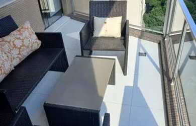 Imagem: O apartamento possui 1 Dormitório, 1 Banheiro, 1 Vaga na garagem