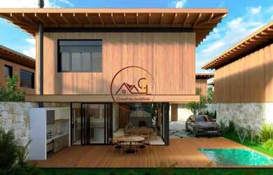 Imagem: A casa em condomínio possui 4 Dormitórios, 4 Banheiros, 2