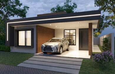 Imagem: A casa em condomínio possui 3 Dormitórios, 2 Banheiros, 2